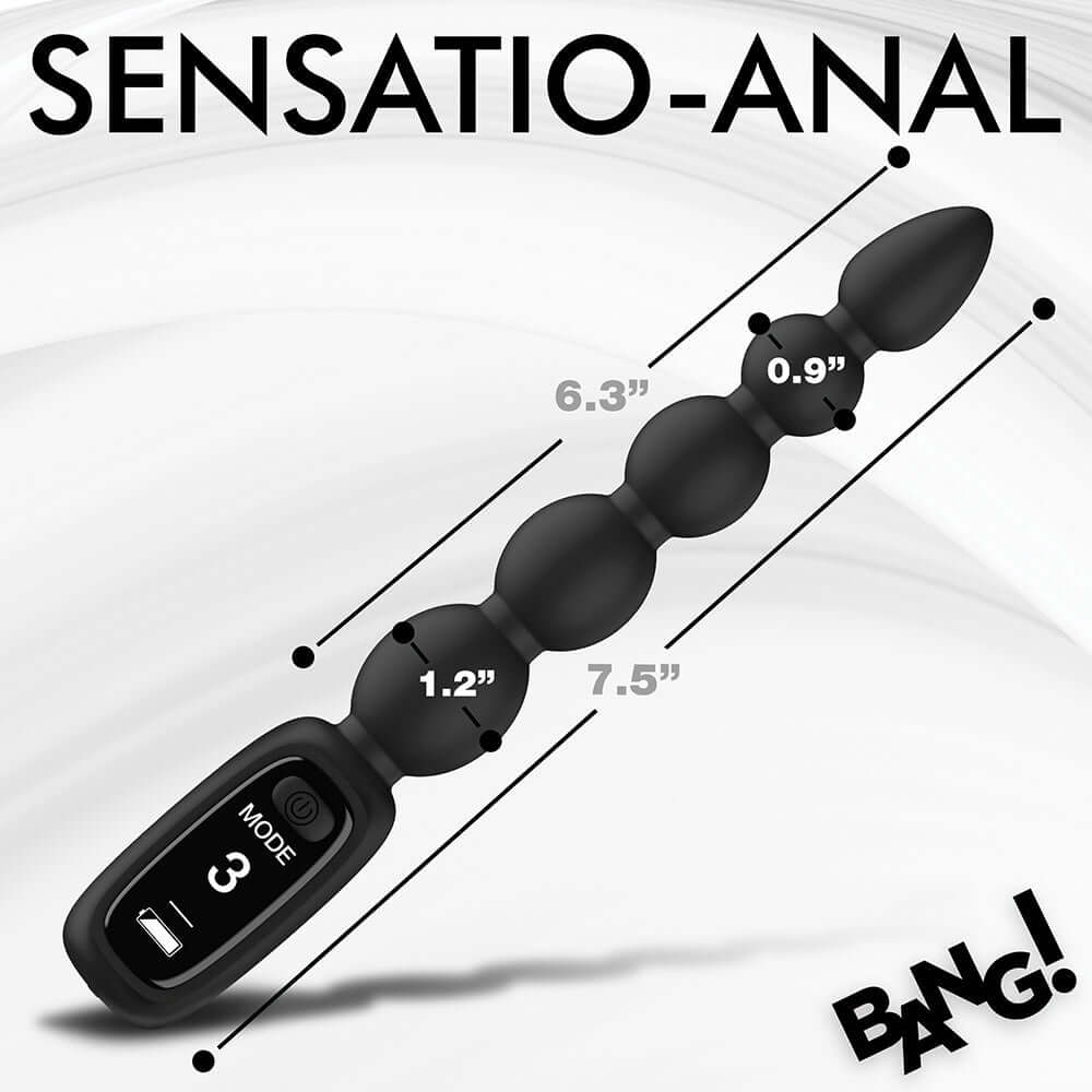 BANG! Digital Silicone Anal Beads Vibrator