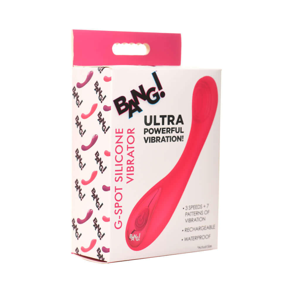 Bang! G-Spot Rechargeable Silicone Vibrator - Pink