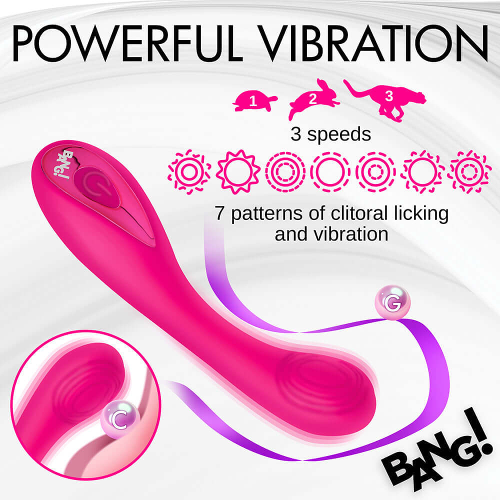 Bang! G-Spot Rechargeable Silicone Vibrator - Pink