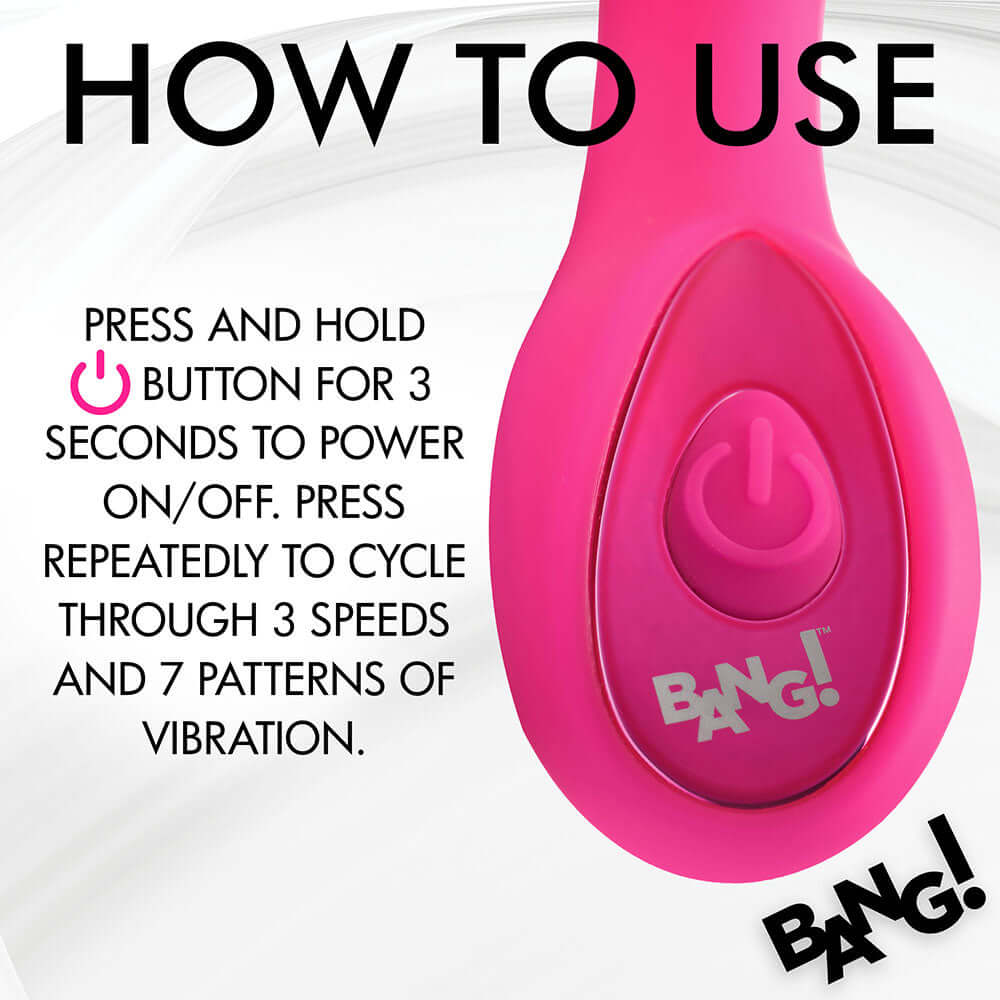 Bang! G-Spot Rechargeable Silicone Vibrator - Pink