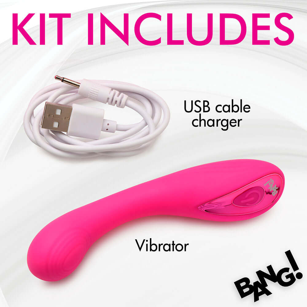Bang! G-Spot Rechargeable Silicone Vibrator - Pink