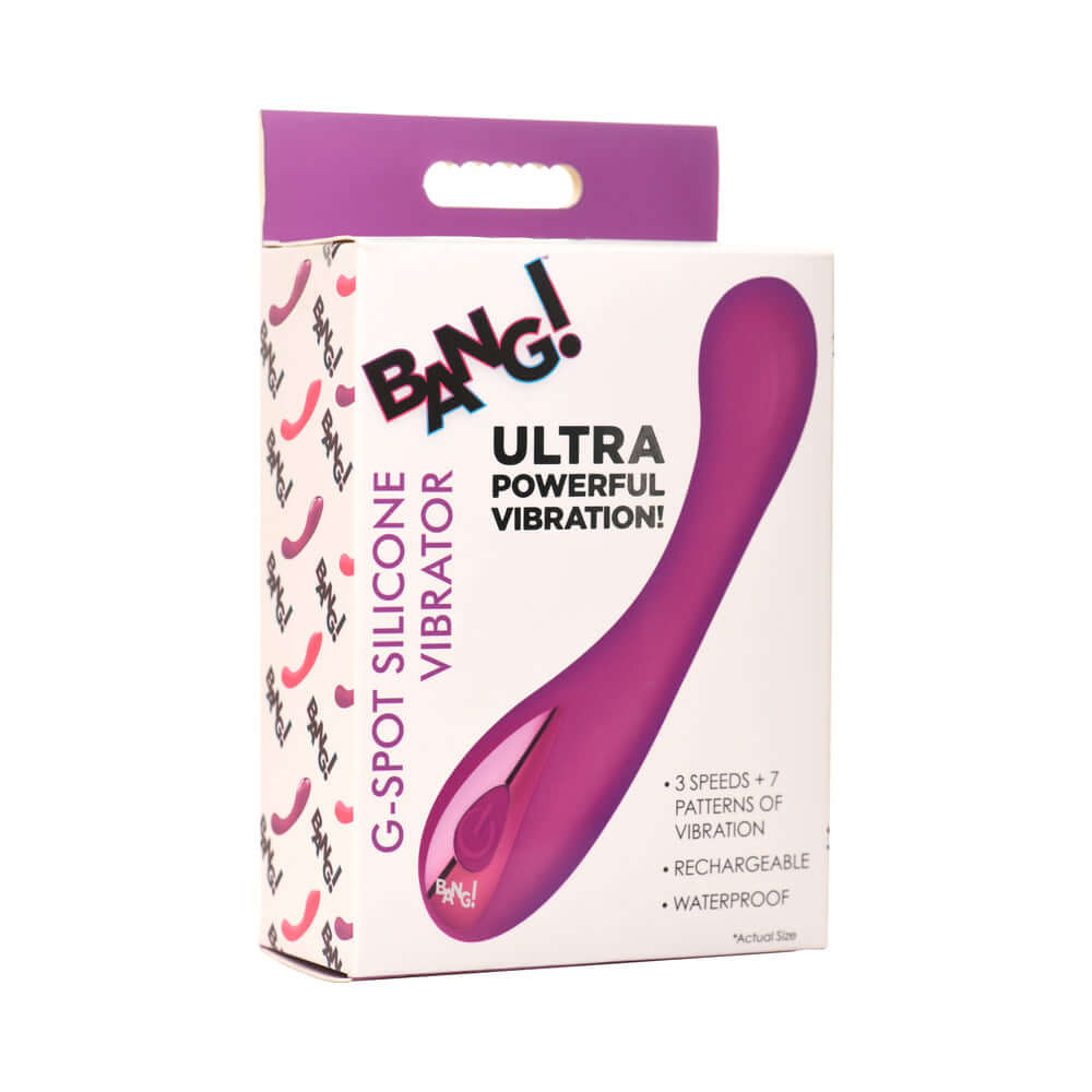 Bang! G-Spot Rechargeable Silicone Vibrator - Purple