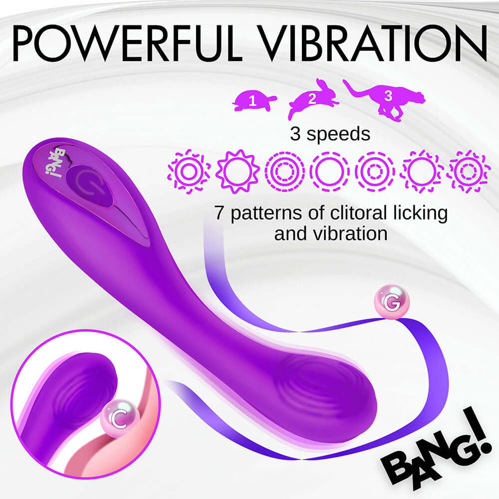 Bang! G-Spot Rechargeable Silicone Vibrator - Purple