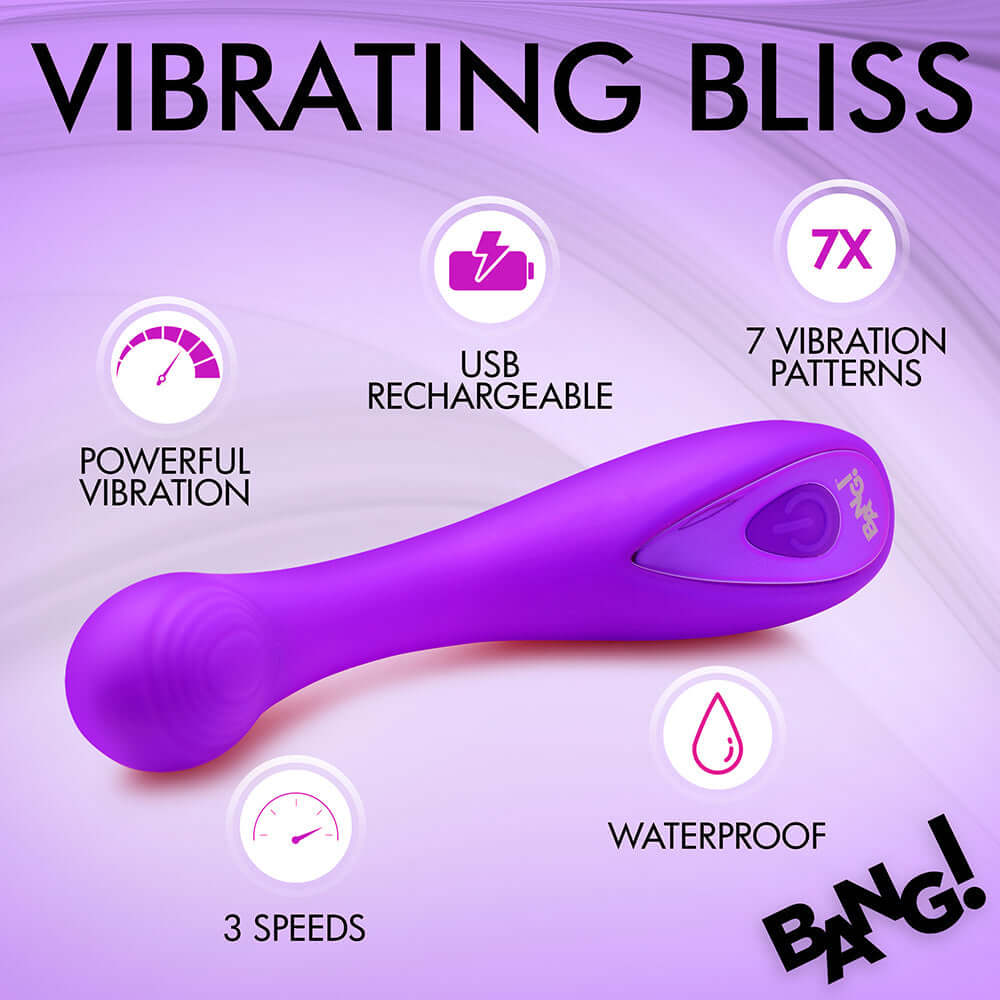 Bang! G-Spot Rechargeable Silicone Vibrator - Purple