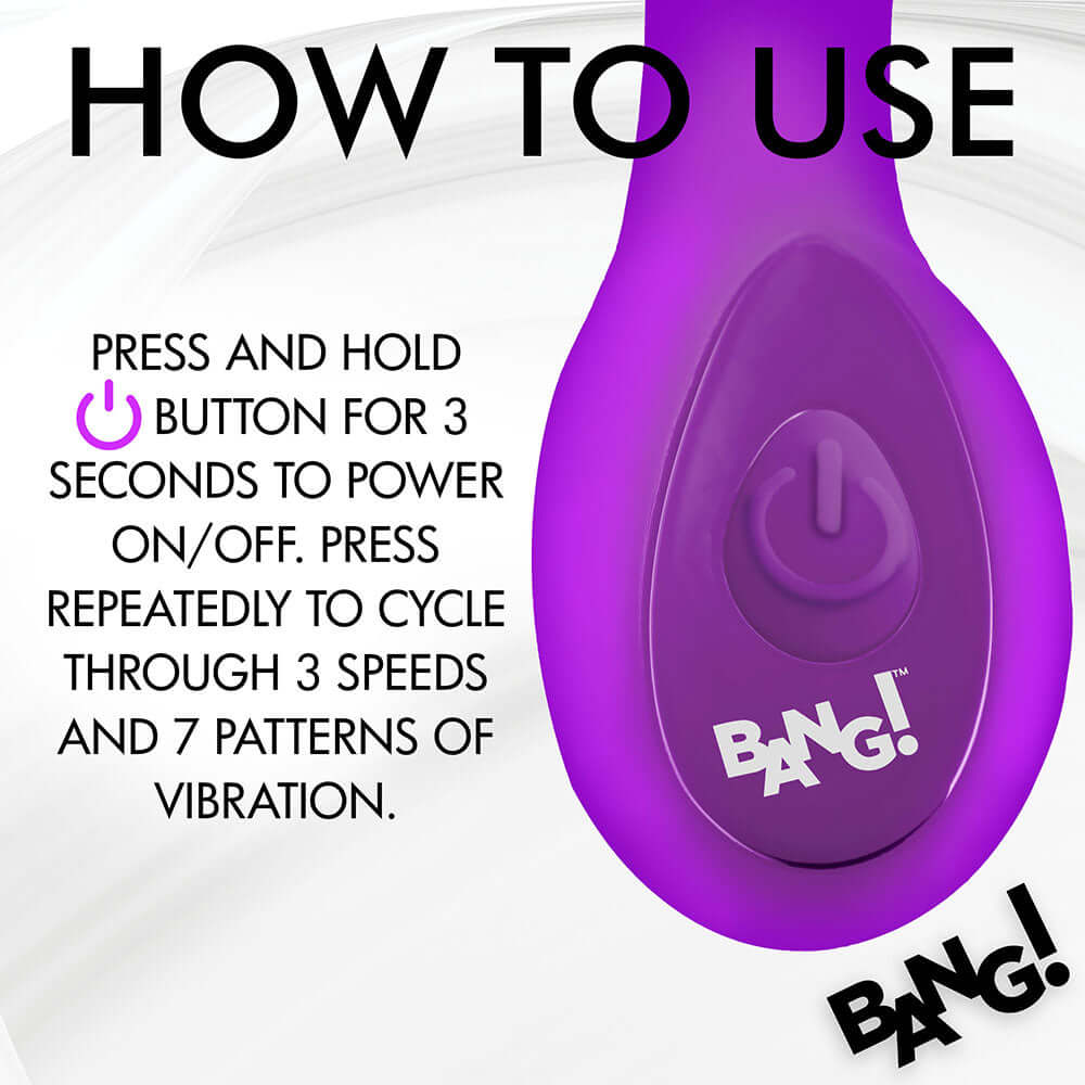Bang! G-Spot Rechargeable Silicone Vibrator - Purple