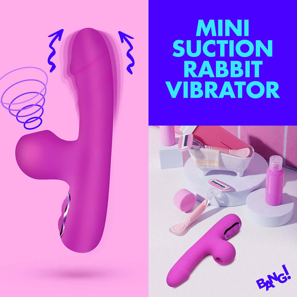 BANG! Mini Suction Rabbit Vibrator Purple