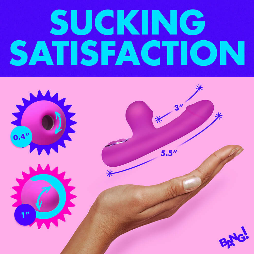 BANG! Mini Suction Rabbit Vibrator Purple