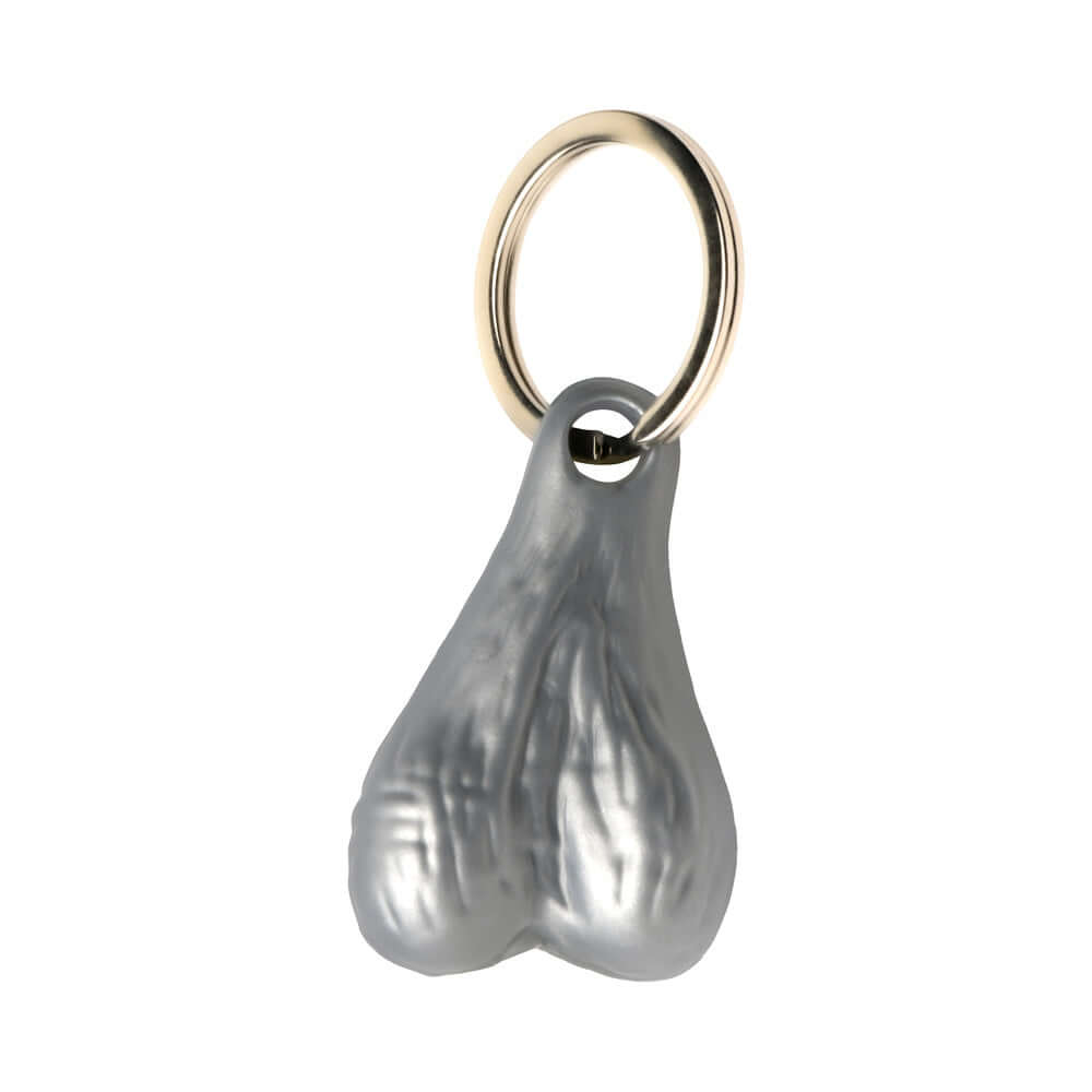 Big Ballers Nuts Keychain Silver