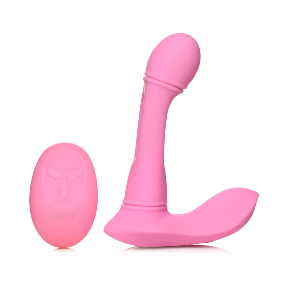 Flickers G-Flick Flicking G-Spot Rechargeable Silicone Vibrator with Remote Control - Pink