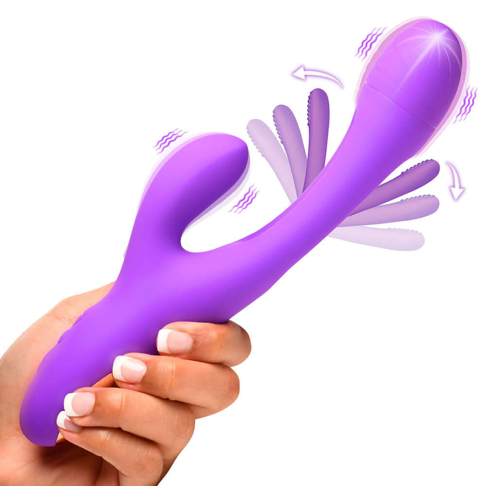 Flickers Tri-Flick Flicking Silicone Rabbit Vibrator