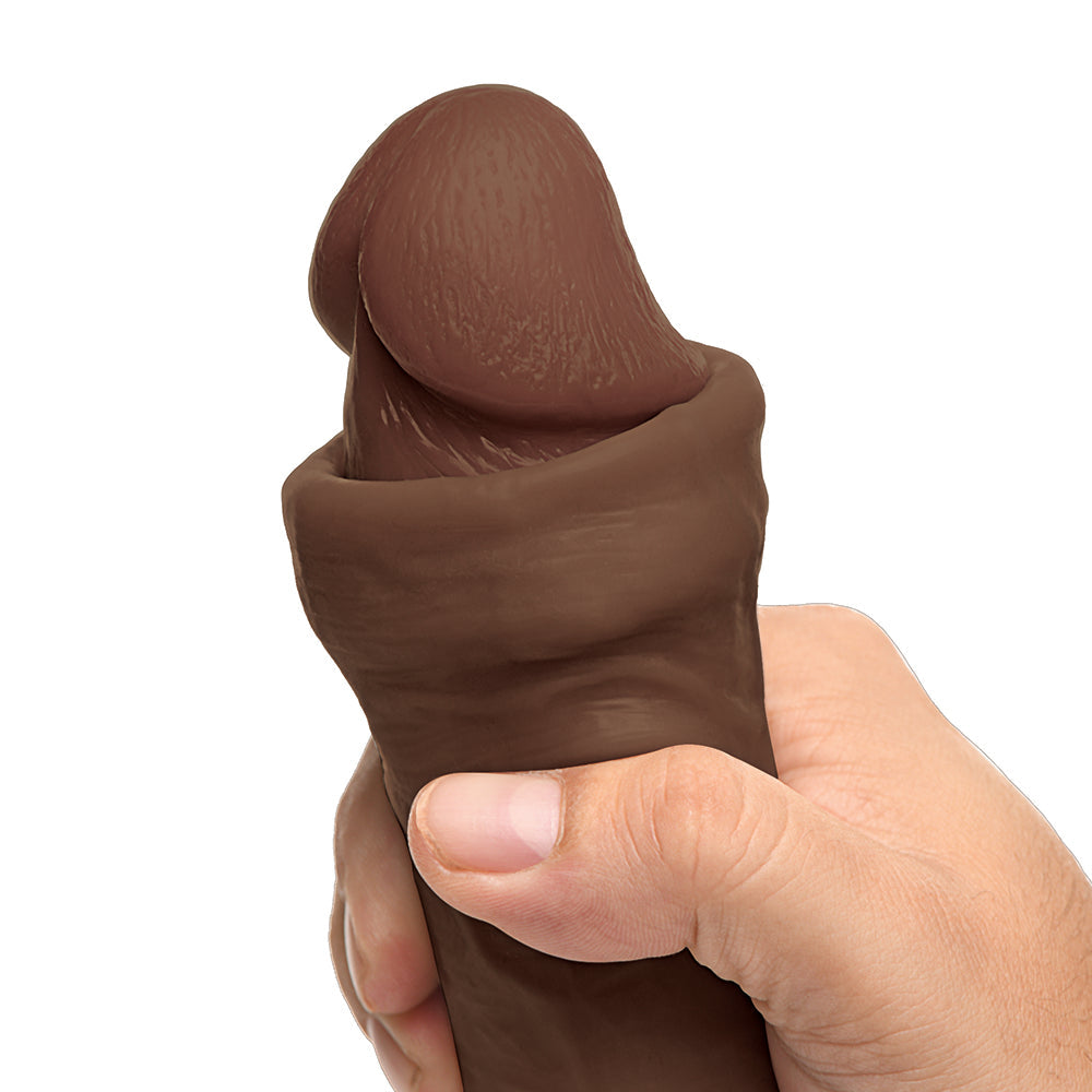 JOCK Real Skin 17.75 inches Double Dildo Dark