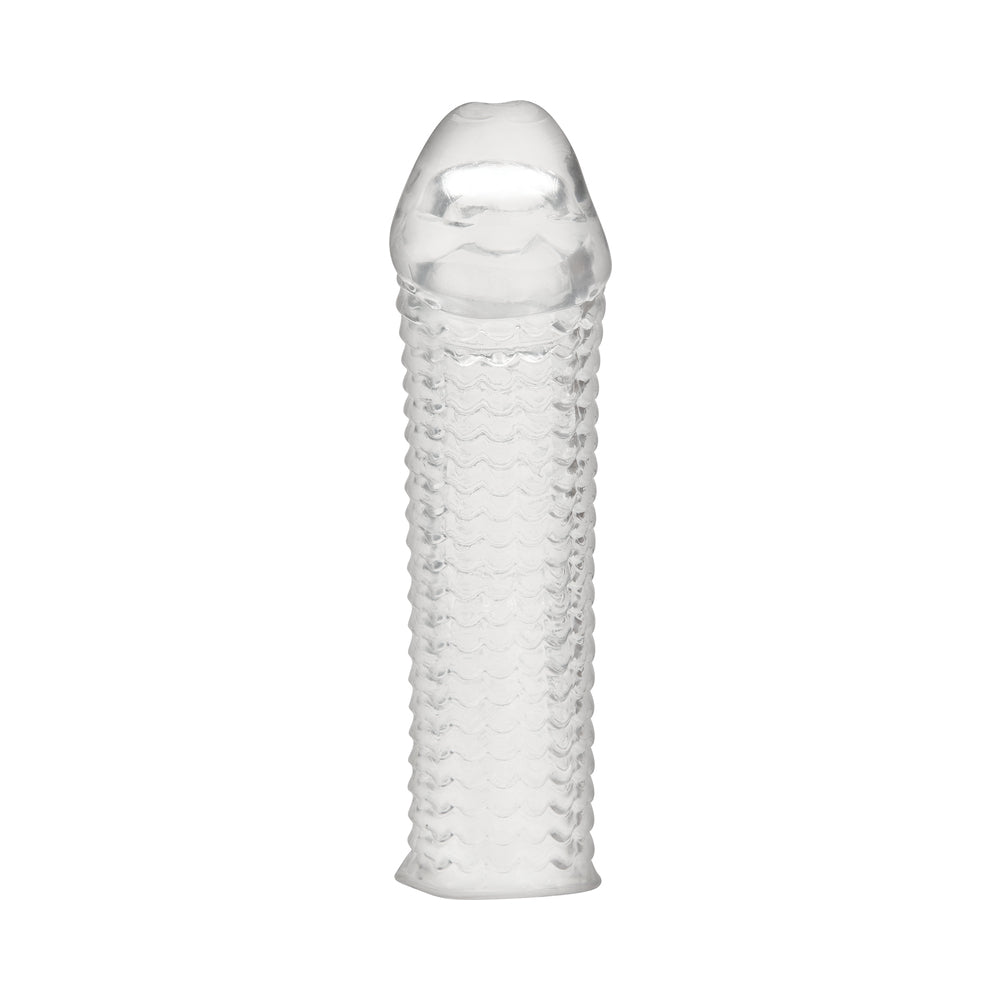 Blue Line 6.5 inches Clear Textured Penis Enhancing Sleeve Extension