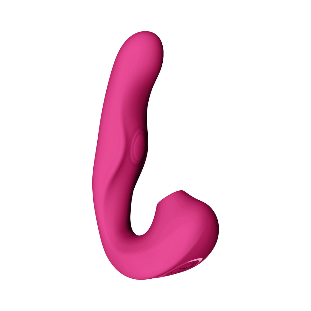 VIVE ZAKI Rechargeable Silicone Airwave Pulse Wave Vibrating G-Spot Vibrator Pink