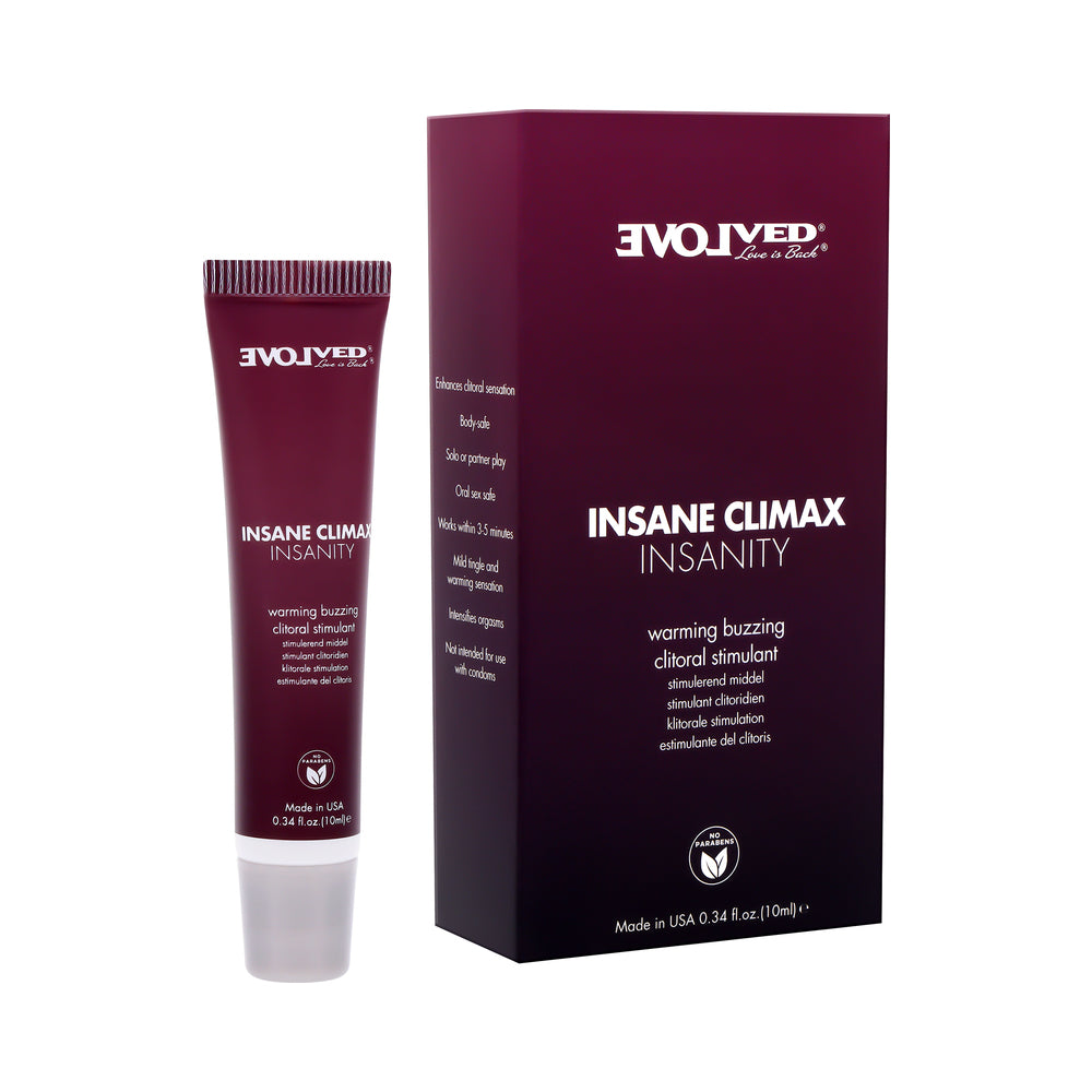 Evolved Insane Climax Insanity Warming Buzzing Clitoral Stimulant 0.34 oz