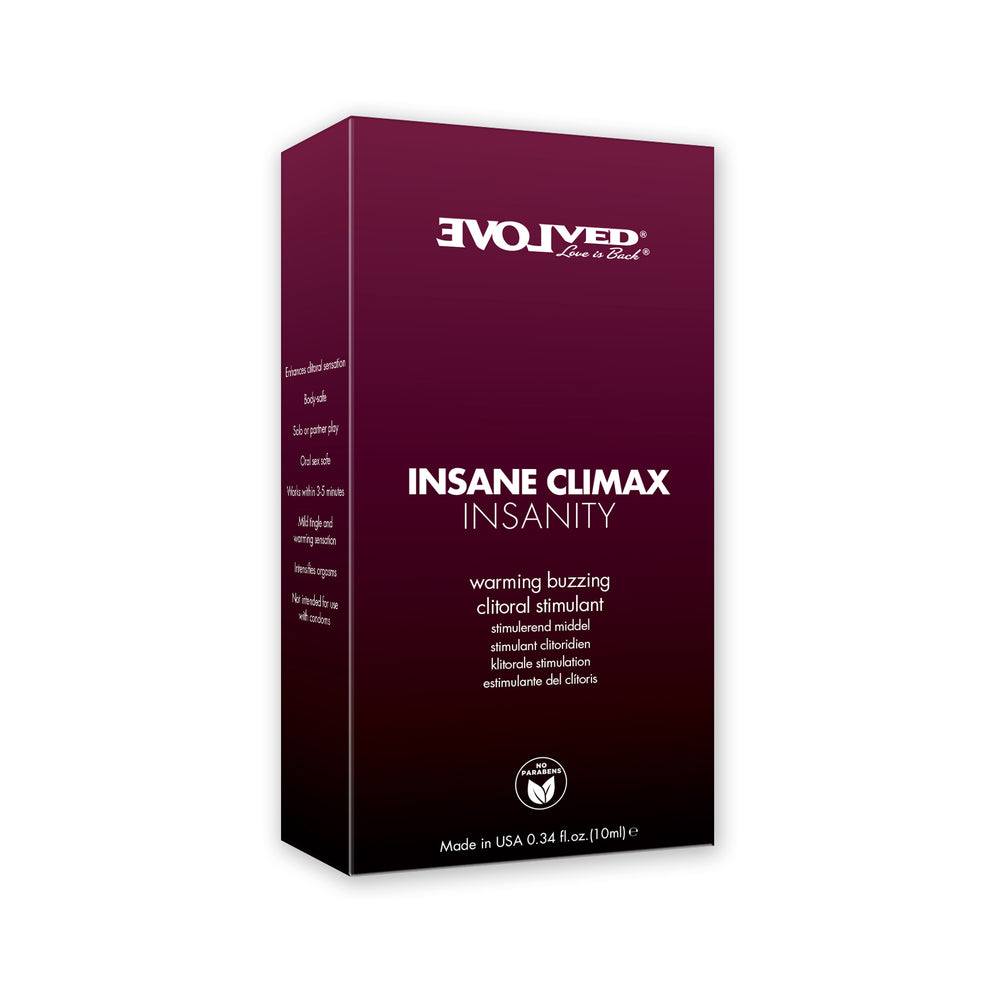 Evolved Insane Climax Insanity Warming Buzzing Clitoral Stimulant 0.34 oz