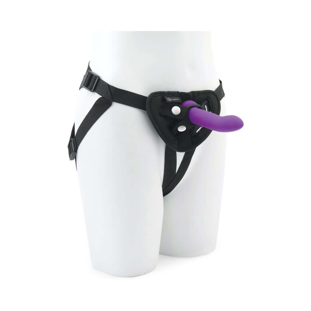 Together Duo 2-Piece 5 / 7 inches Silicone Dildo & Harness Set Purple