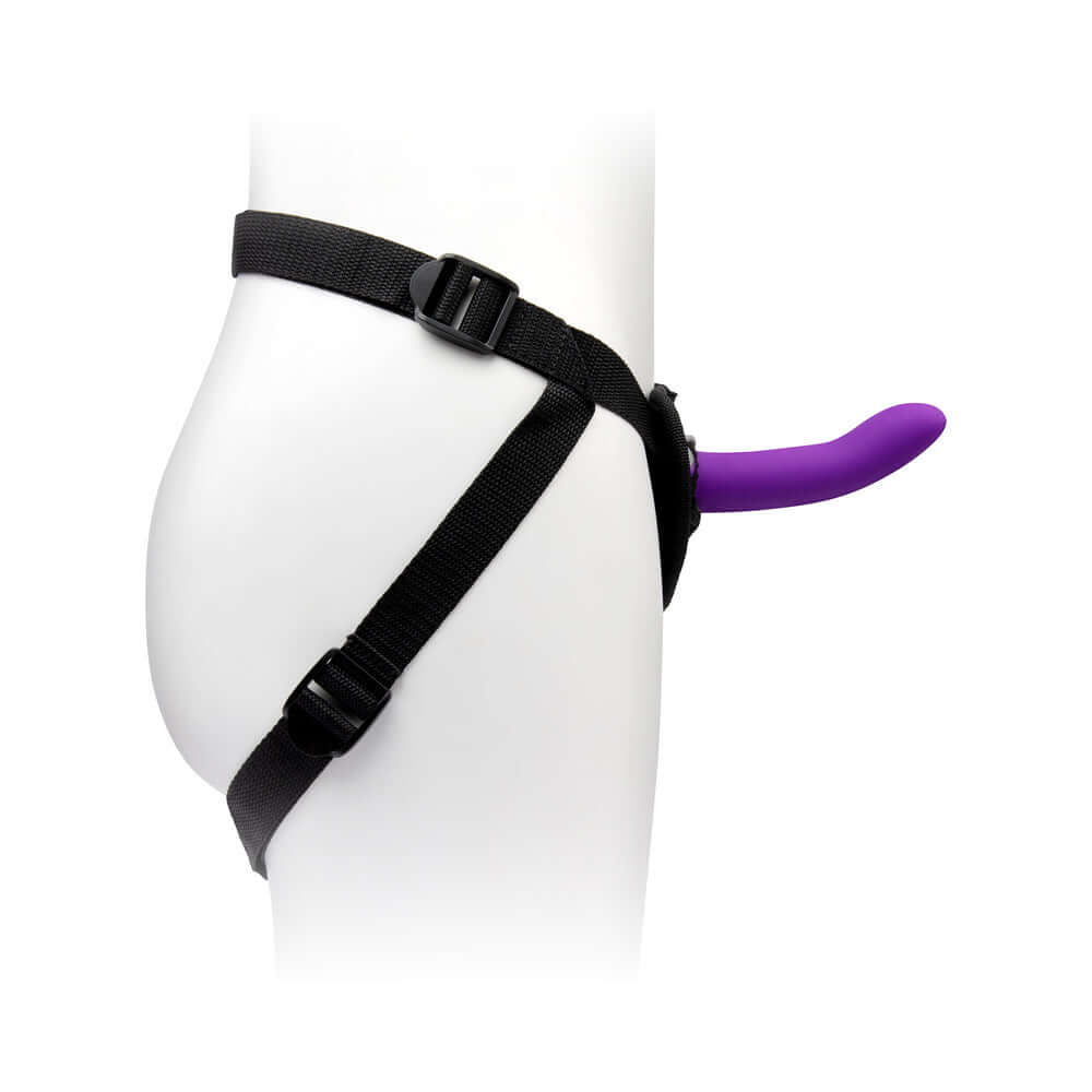 Together Duo 2-Piece 5 / 7 inches Silicone Dildo & Harness Set Purple