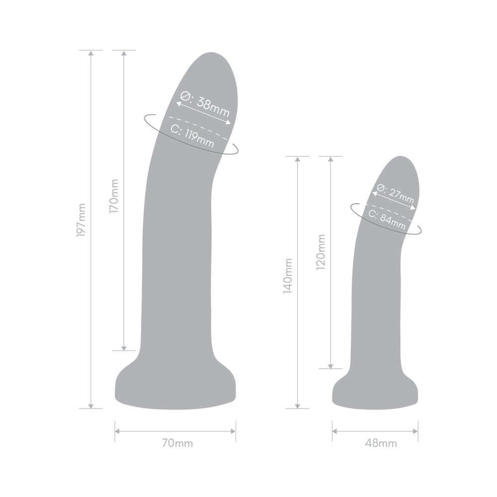 Together Duo 2-Piece 5 / 7 inches Silicone Dildo & Harness Set Purple