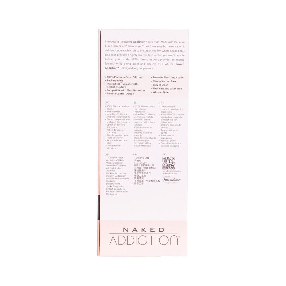 Naked Addiction Thrusting Dong with Remote 8.5 inches Vanilla