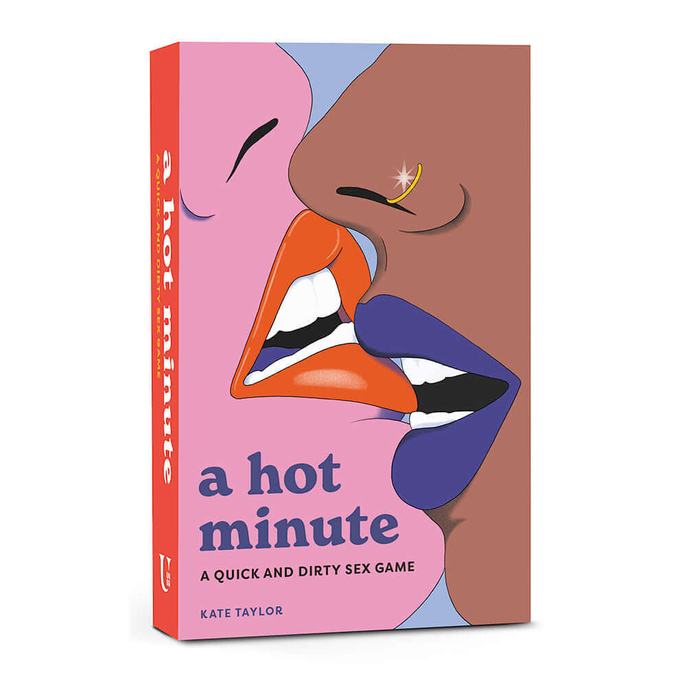 A Hot Minute A Quick and Dirty Sex Game box featuring vibrant artwork by Kate Taylor.