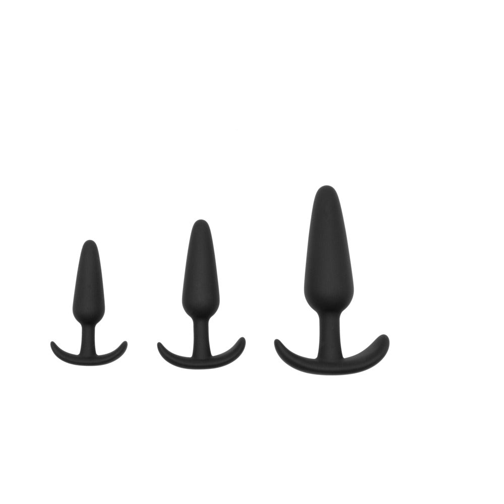 Adam & Eve Naughty Silicone Anal Trainer Kit Black - Image 2