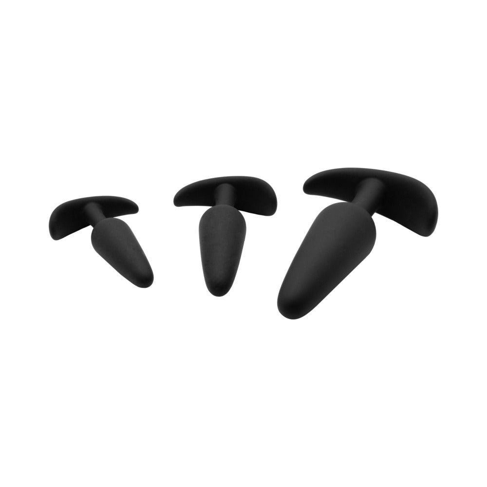 Adam & Eve Naughty Silicone Anal Trainer Kit Black - Image 3