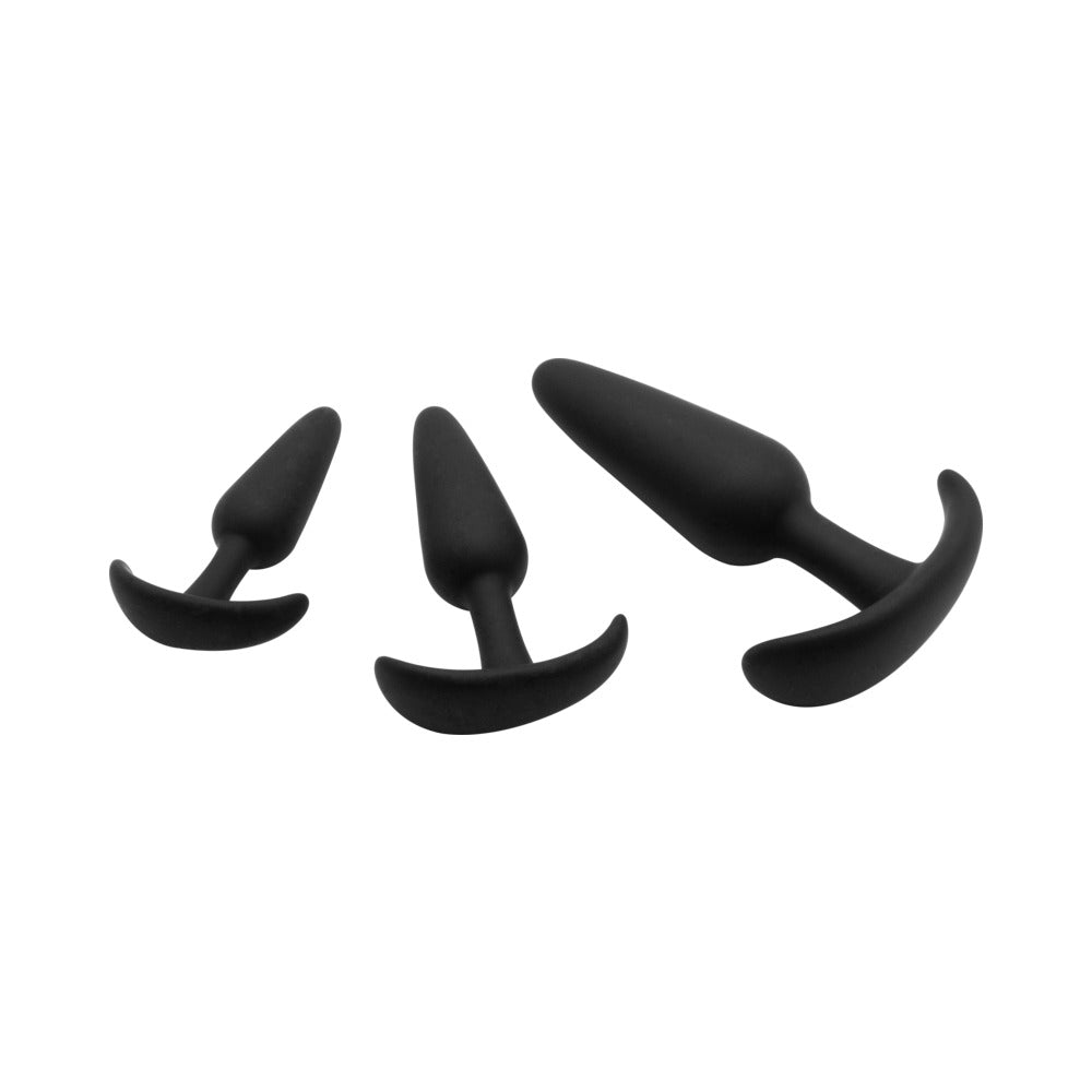 Adam & Eve Naughty Silicone Anal Trainer Kit Black - Image 4