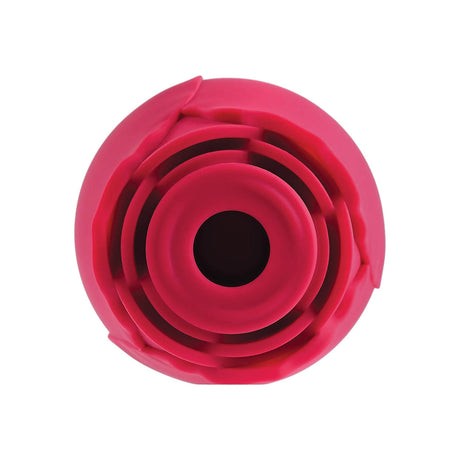 Top view of Adam and Eve Eves Ravishing Suction Rose with a smooth silicone design for pleasure.