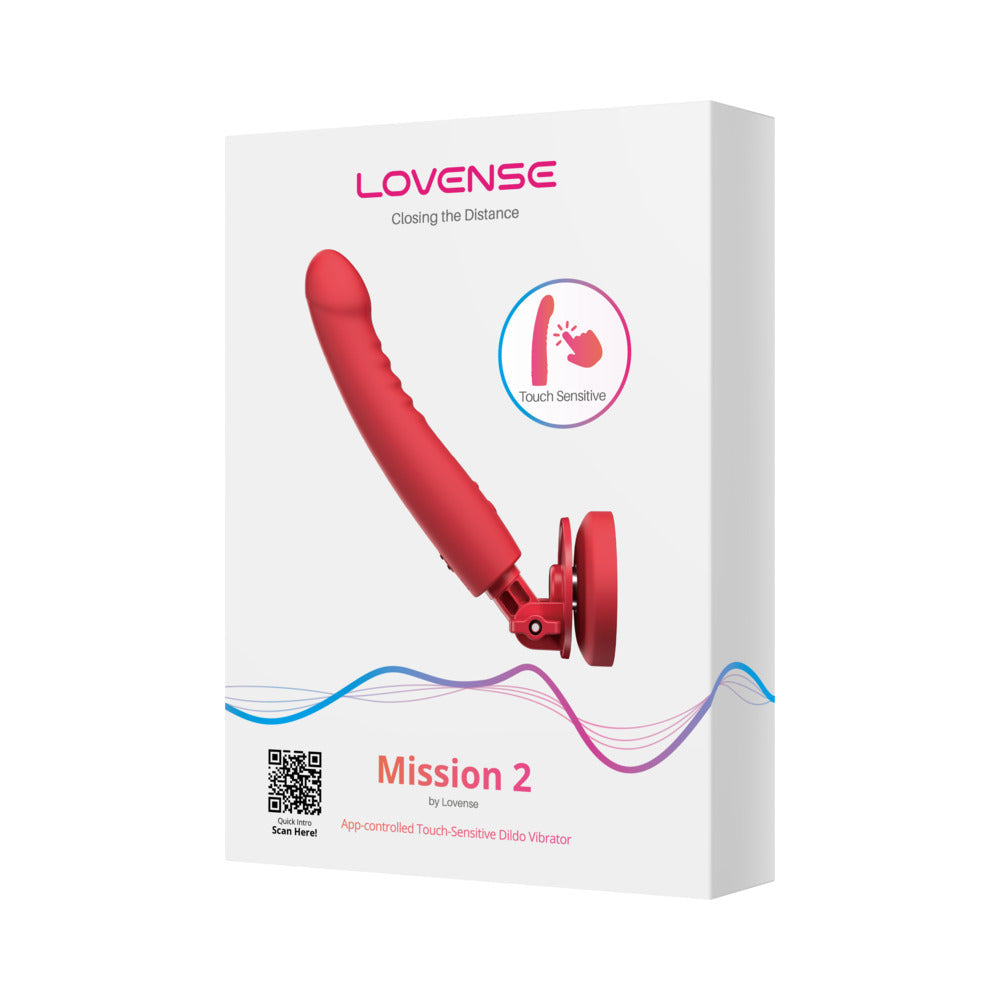 Lovense Mission 2 Silicone Rechargeable Vibrator - Red