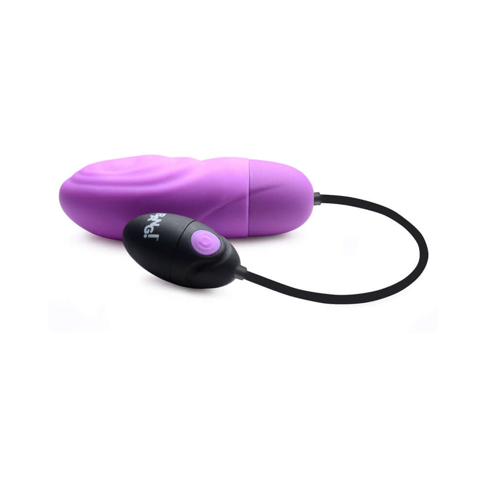 BANG! 7X Pulsing Rechargeable Silicone Bullet Purple