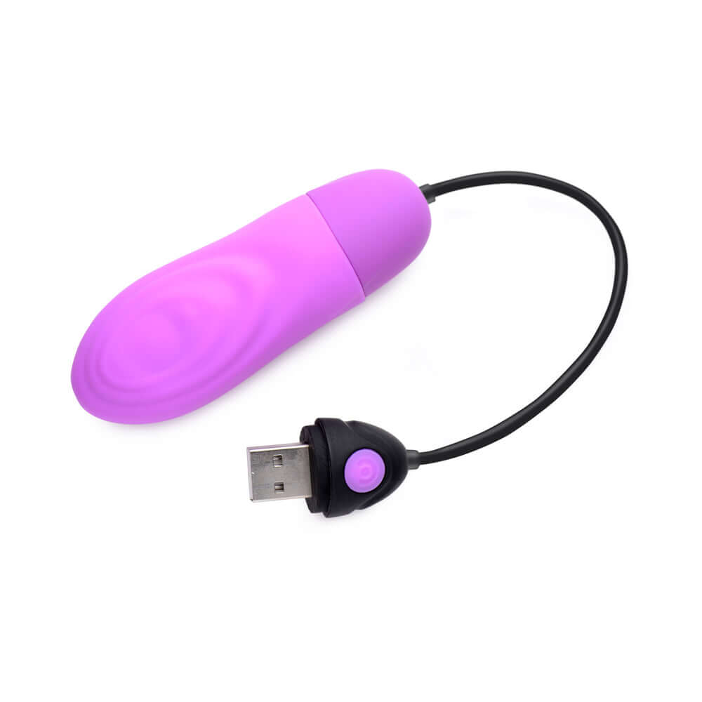 BANG! 7X Pulsing Rechargeable Silicone Bullet Purple