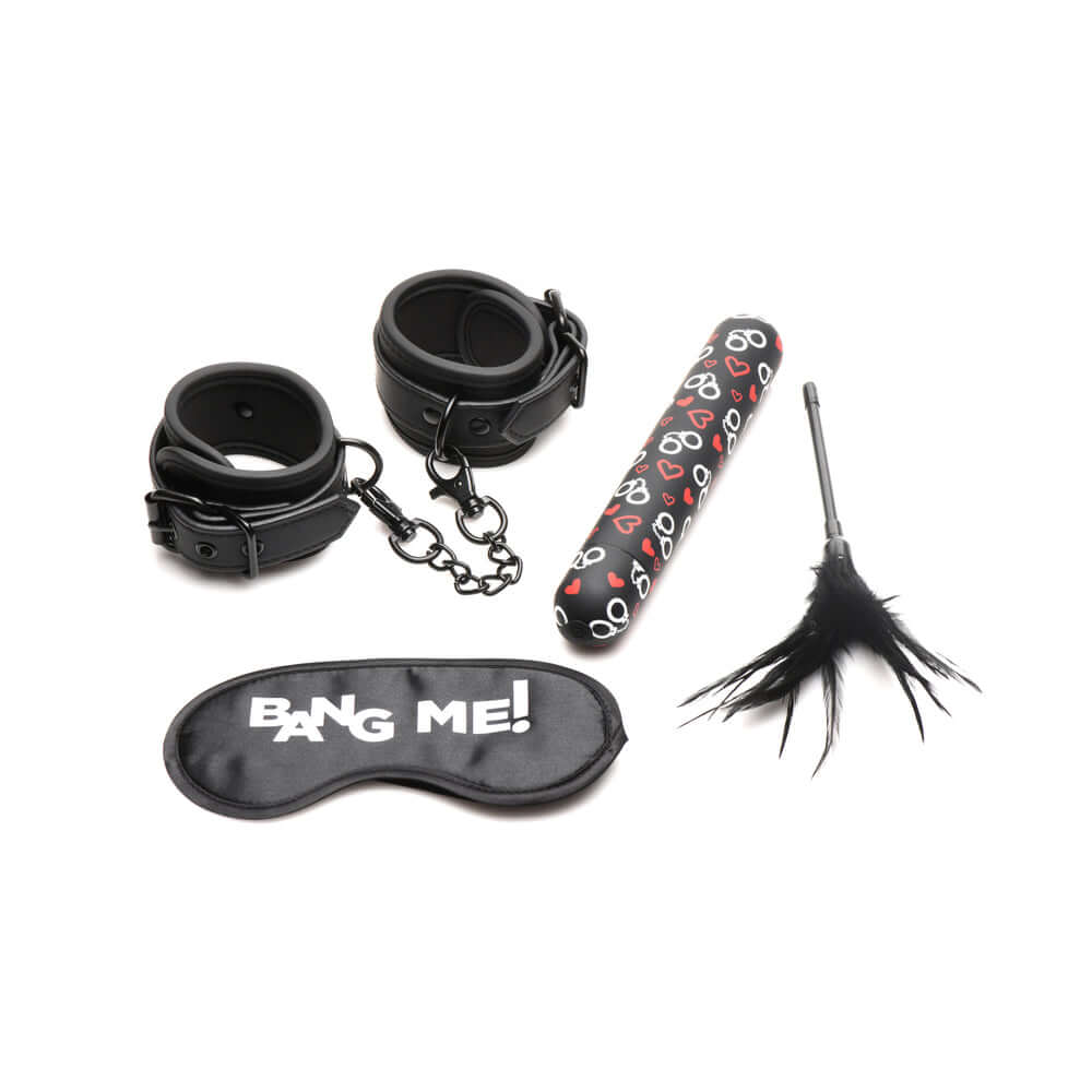 BANG! Bondage Kit XL Bullet, Cuffs, Tickler, and Blindfold