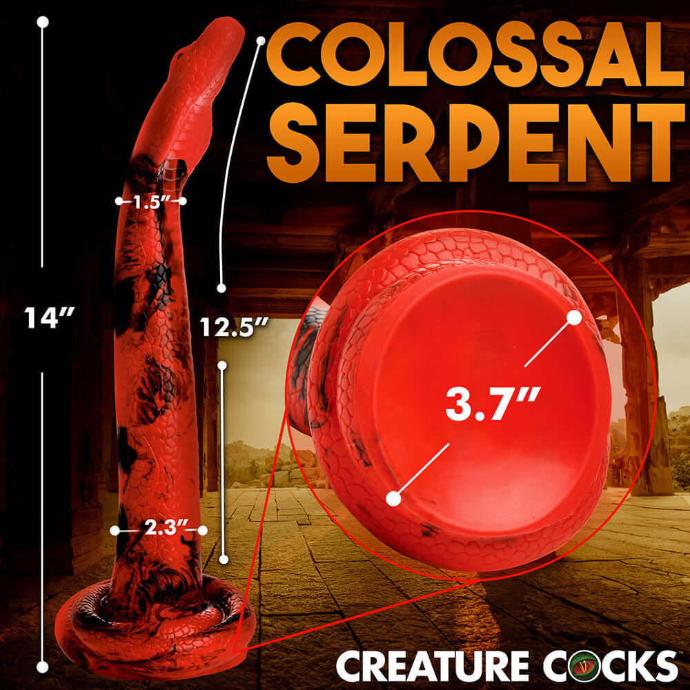 Creature Cocks King Cobra Large 14 inches Long Silicone Dong