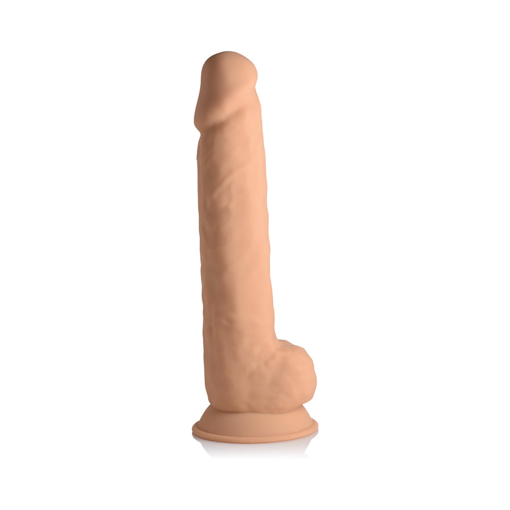 FLESHSTIXXX 10 inches Silicone Dildo with Balls Medium
