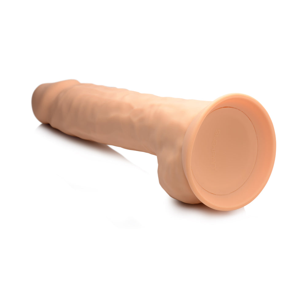 FLESHSTIXXX 10 inches Silicone Dildo with Balls Medium