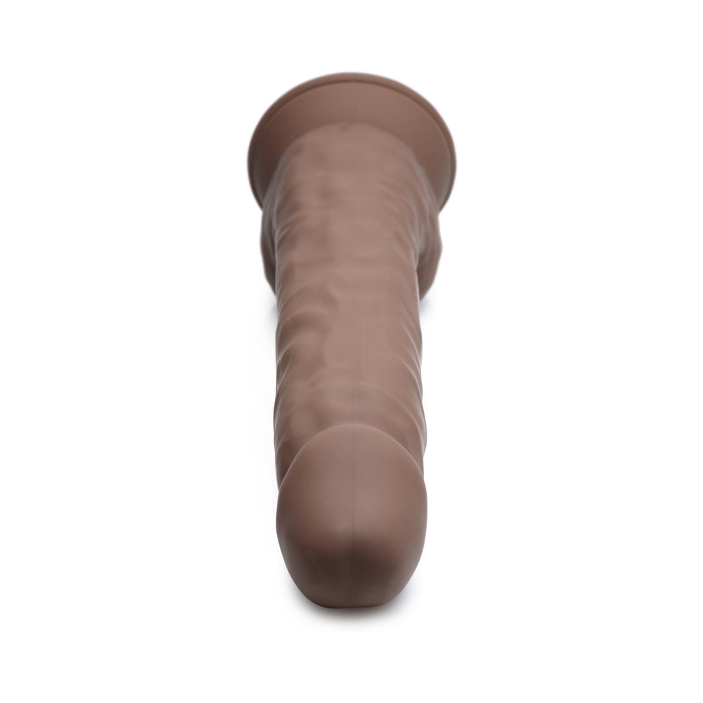 FLESHSTIXXX 10 inches Silicone Dildo with Balls Dark
