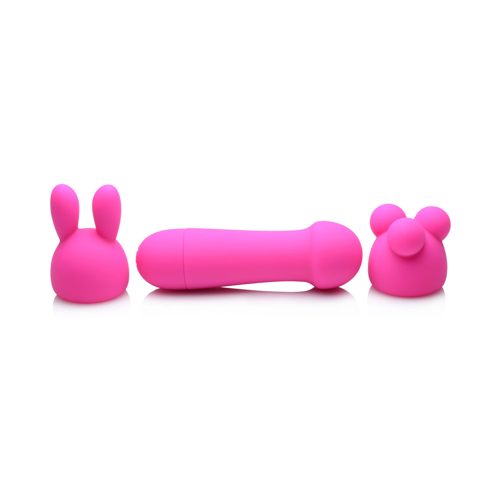 Gossip Rocket Mini Rechargeable Wand with 2 Attachments Magenta