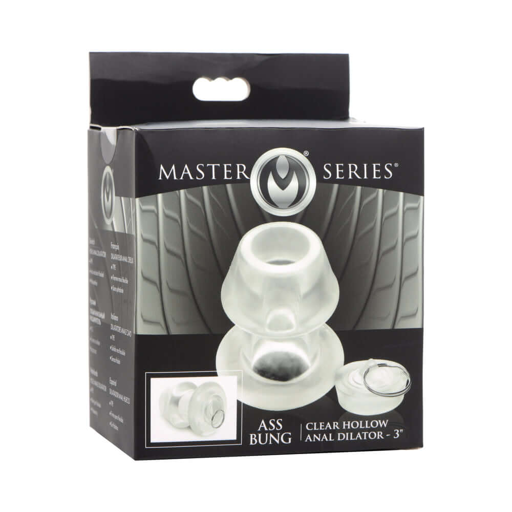 Master Series Ass Bung Clear Hollow Anal Dilator 3 inches