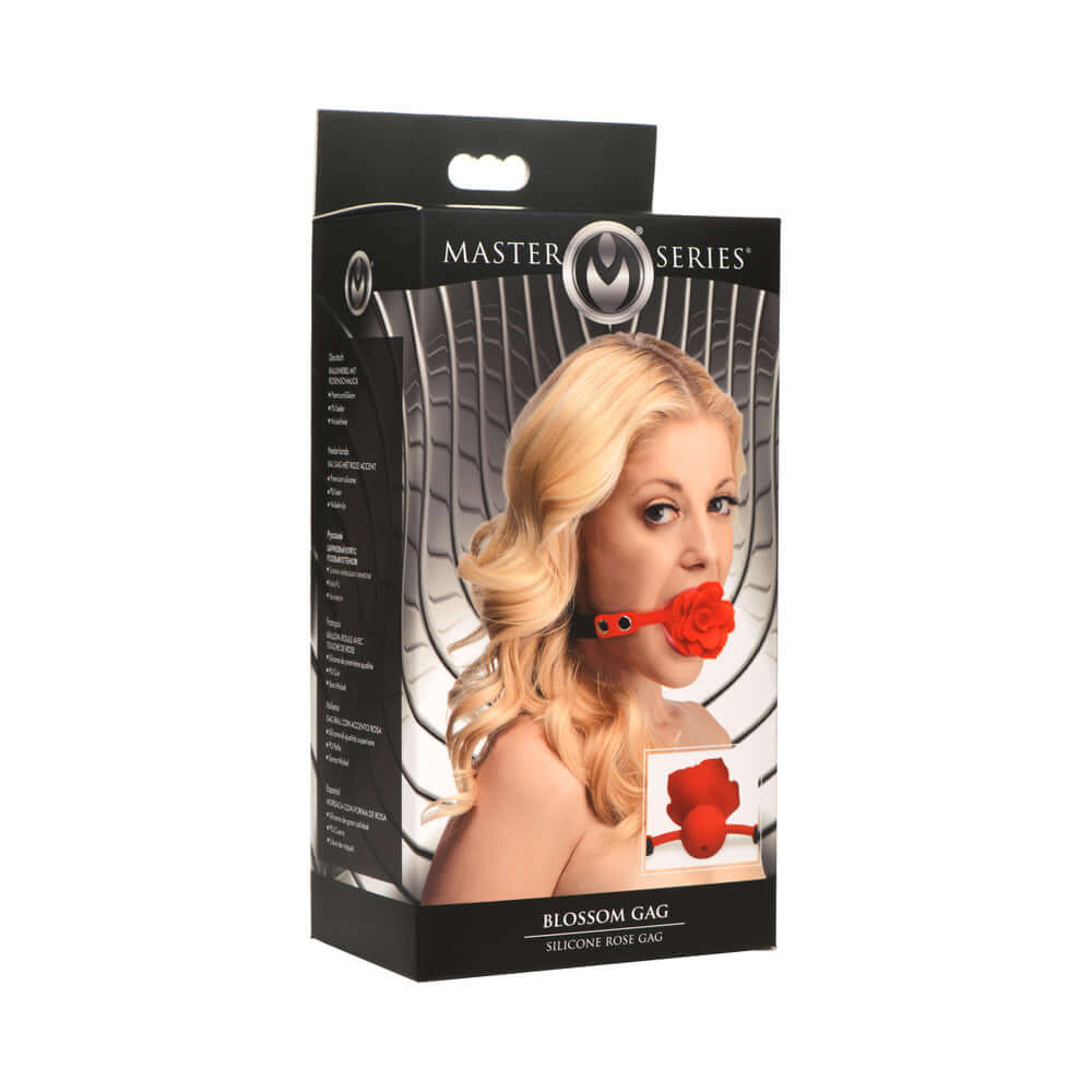 Master Series Blossom Gag Silicone Rose Gag