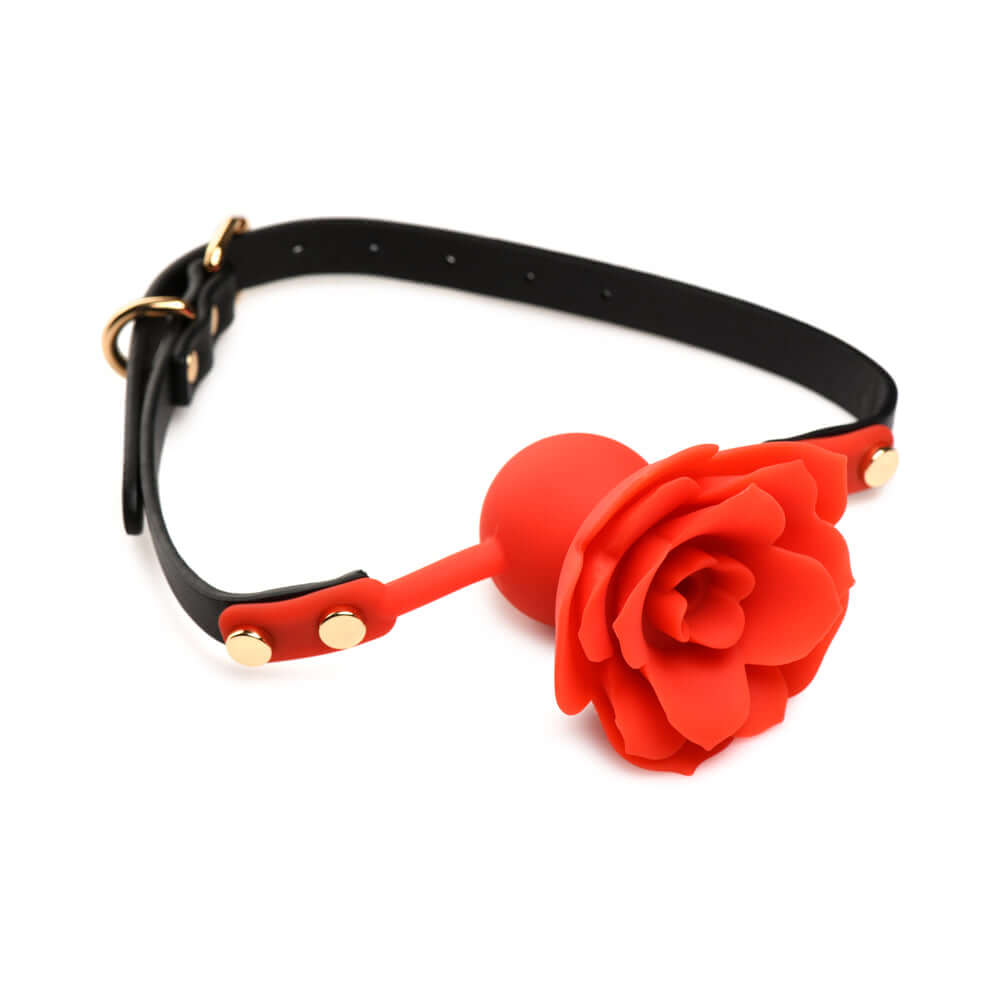 Master Series Blossom Gag Silicone Rose Gag