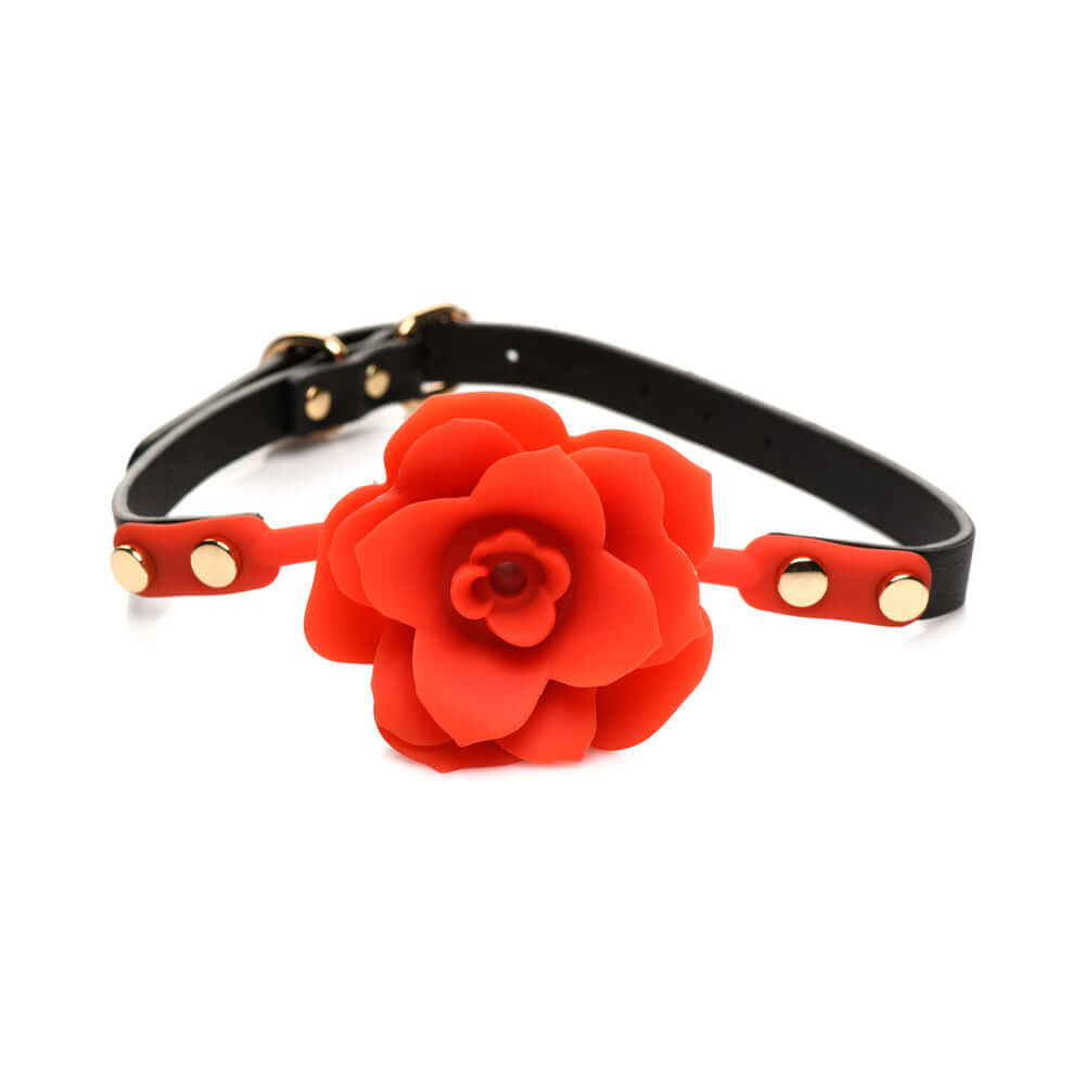 Master Series Blossom Gag Silicone Rose Gag