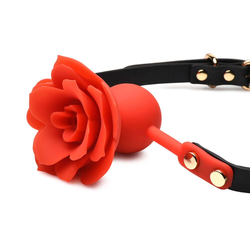 Master Series Blossom Gag Silicone Rose Gag