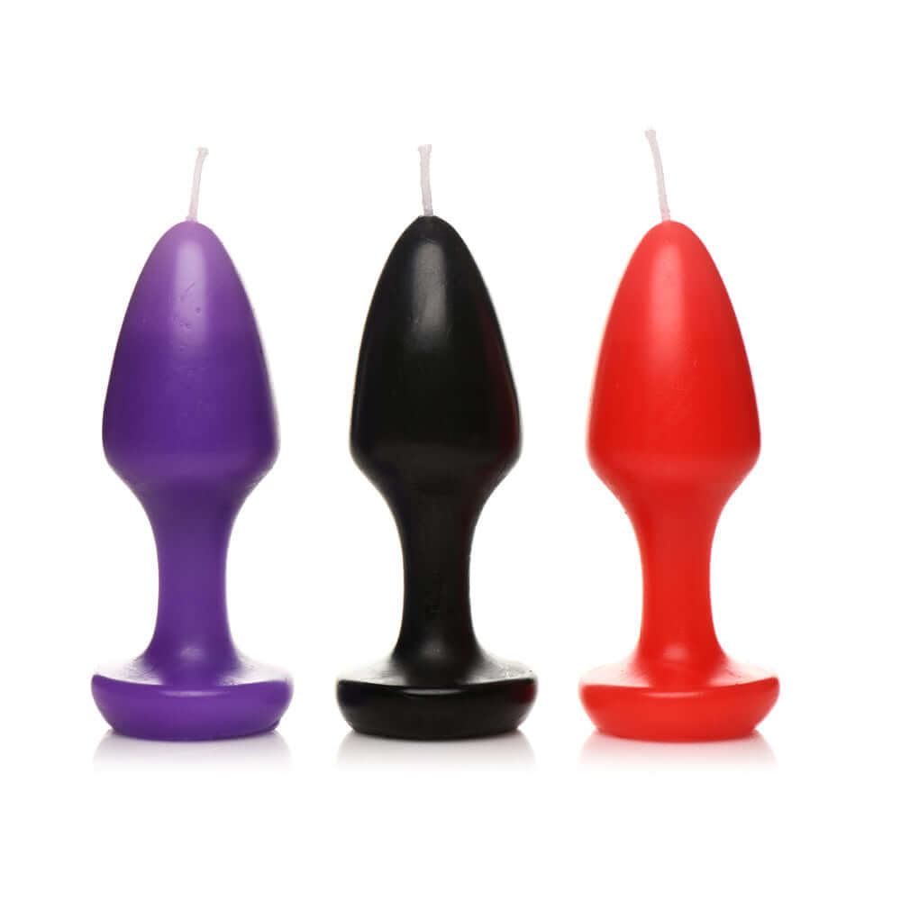 Master Series Kink Inferno Drip Candles Black/Purple/Red
