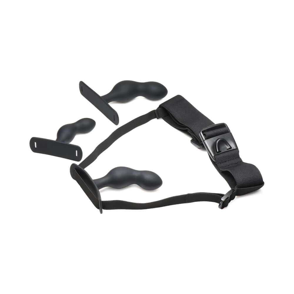 Master Series P-Spot Plugger Trainer 3-Piece Silicone Set with Harness