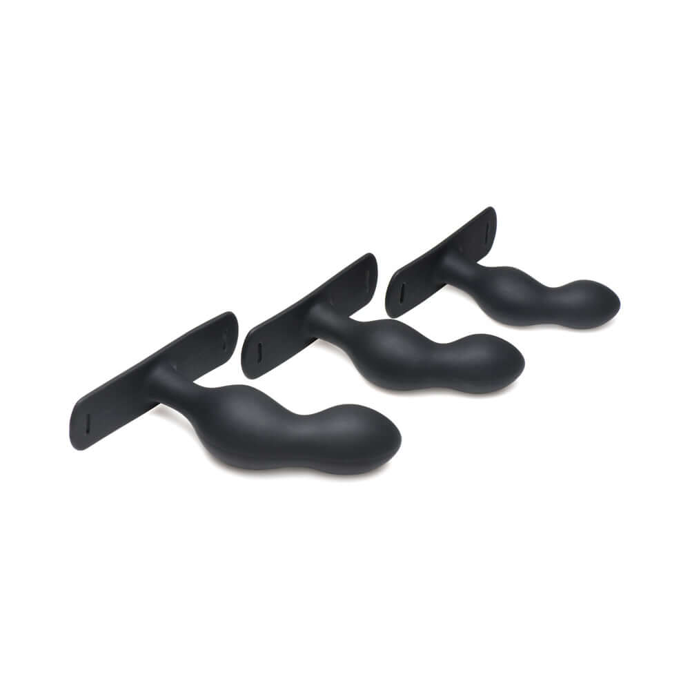 Master Series P-Spot Plugger Trainer 3-Piece Silicone Set with Harness