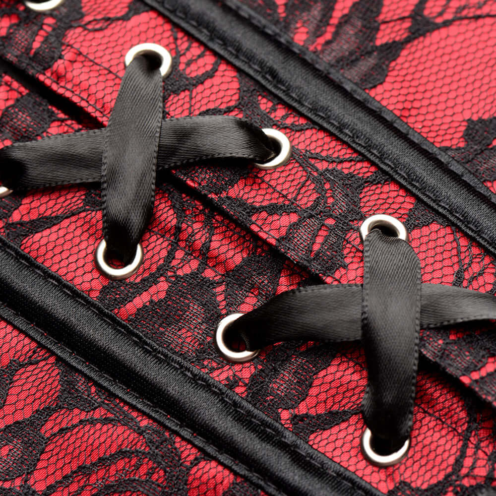 Master Series Scarlet Seduction Lace-up Corset & Thong M