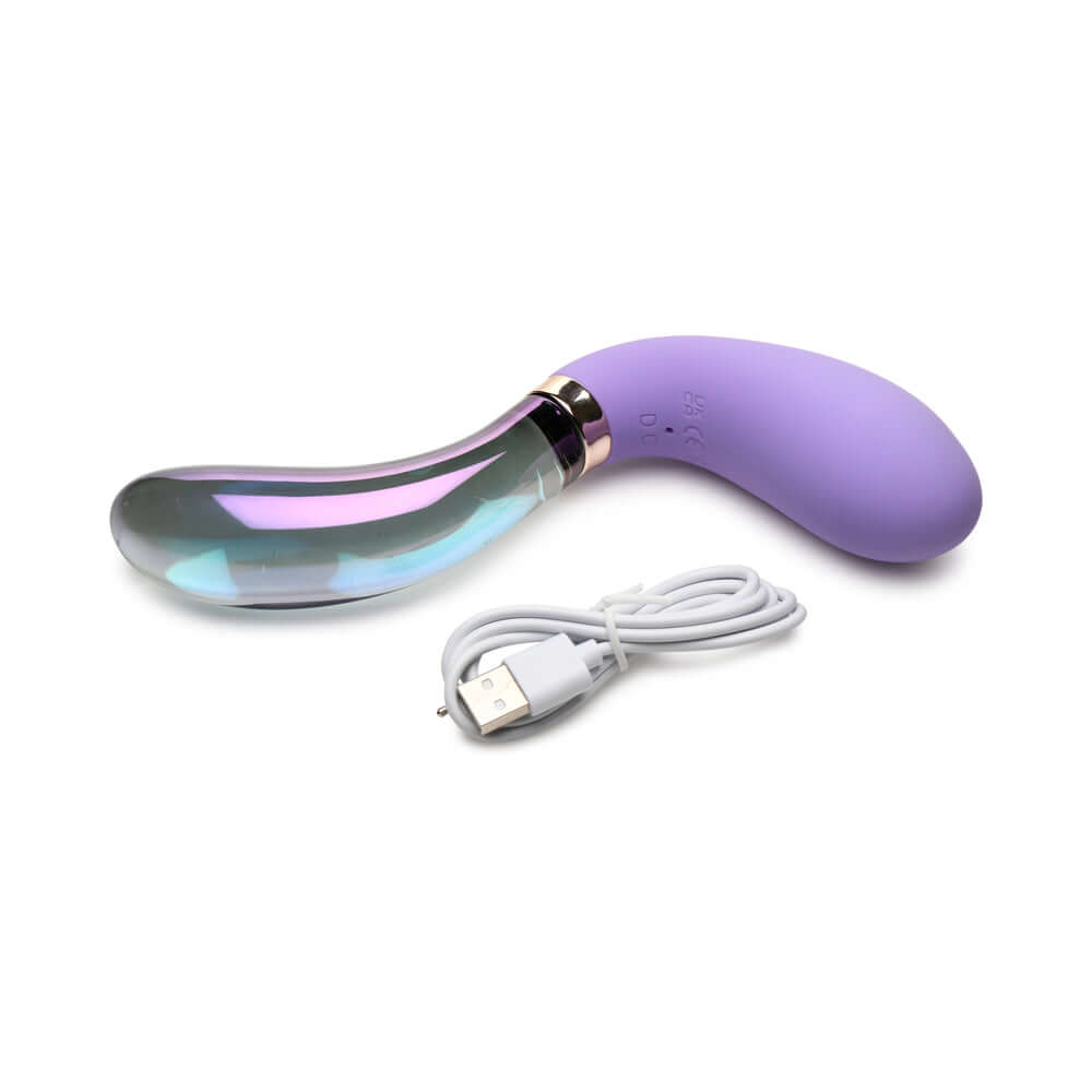 Prisms 10X Pari Dual Ended Wavy Silicone/Glass Vibrator