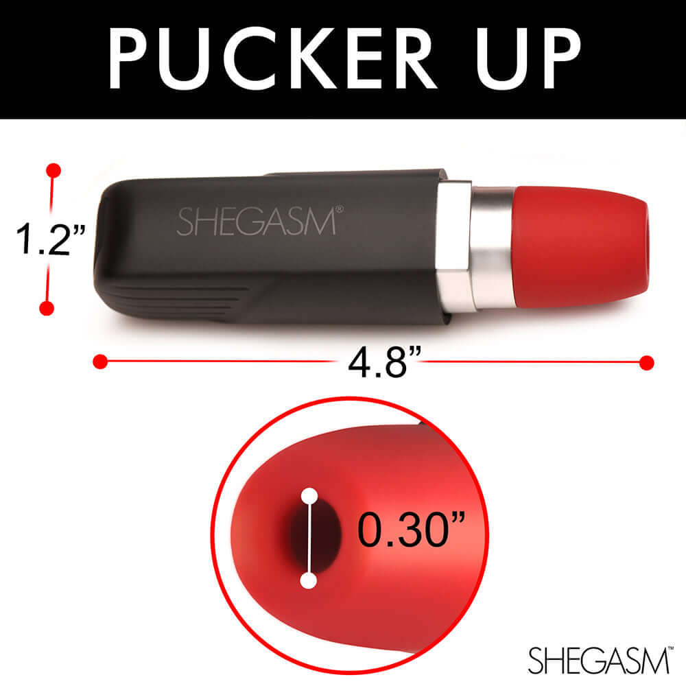 Shegasm Pocket Pucker 9X Silicone Lipstick Clit Stimulator