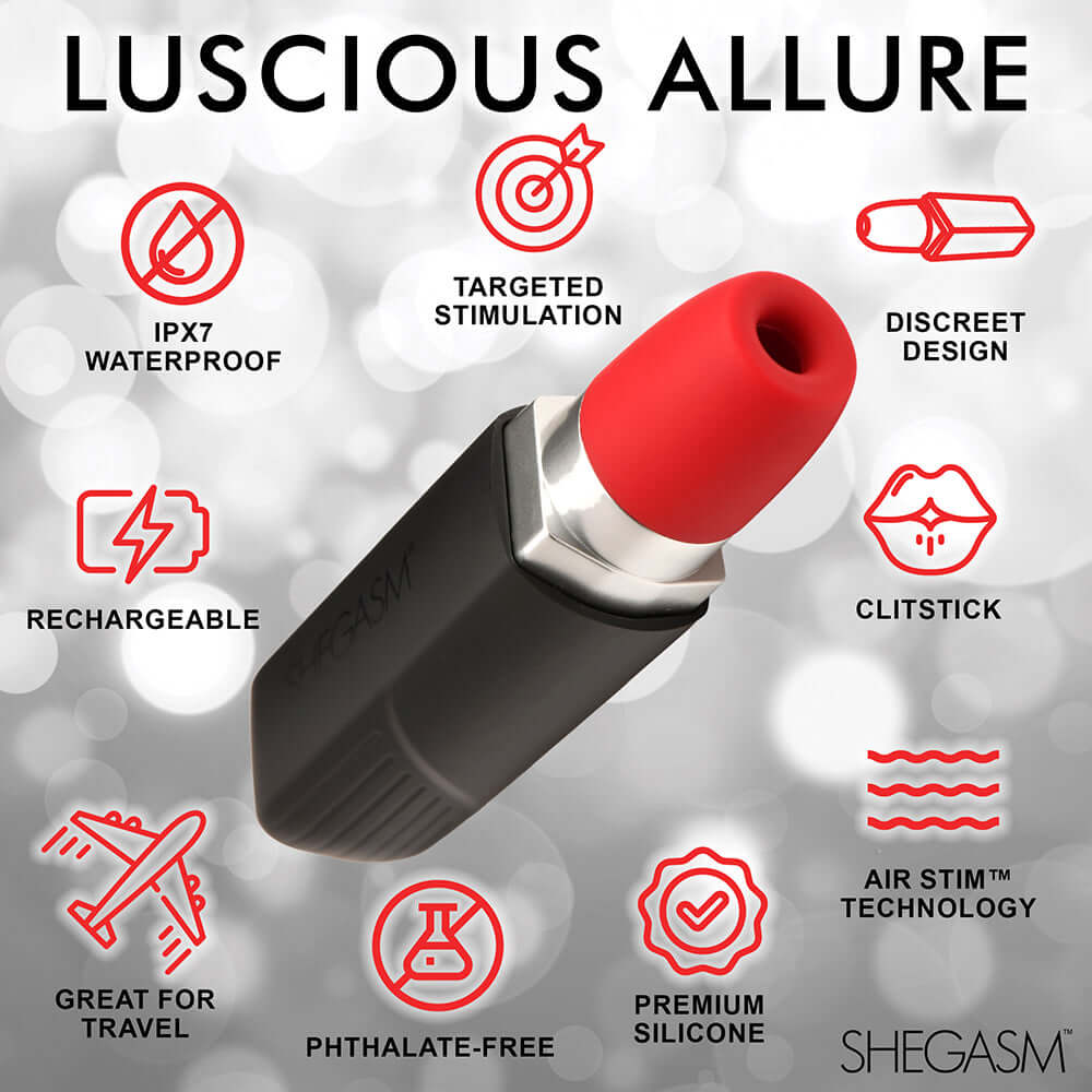 Shegasm Pocket Pucker 9X Silicone Lipstick Clit Stimulator
