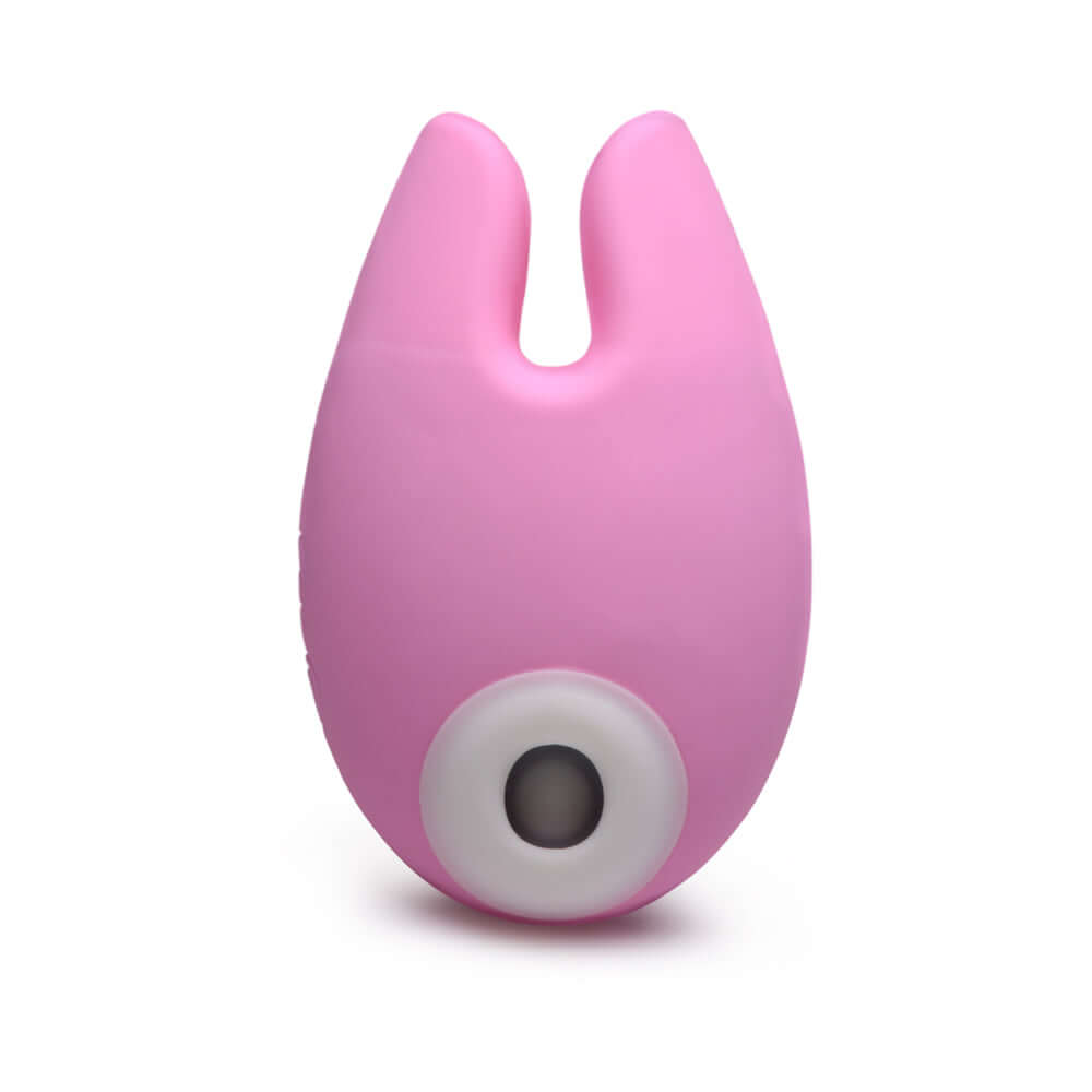 Shegasm Sucky Bunny Clitoral Stimulator Pink with flexible bunny ears for clitoral satisfaction.